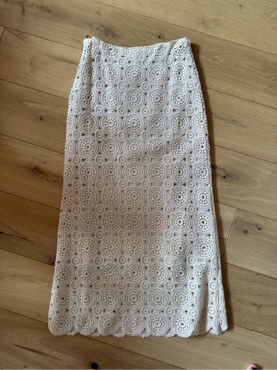 Apiece Apart Dresses & Skirts - Apiece Apart Cream Crochet Midi Skirt